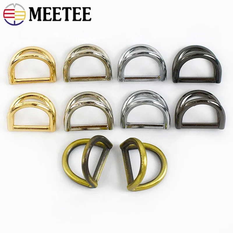 Leatherwork Hardware - Металлические D-образные пряжки Meetee 5/10/20 шт.