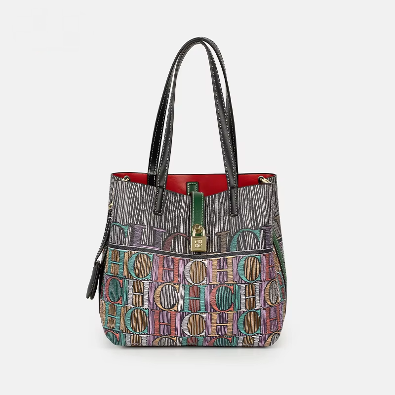 Leatherworking Classic - Сумка-ведро CH Art с цветным принтом,