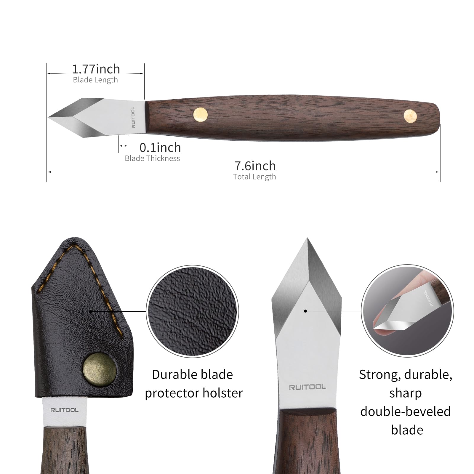 Маркировочный нож RUITOOL, дер – обзор и цена Leatherwork Knife Sheath