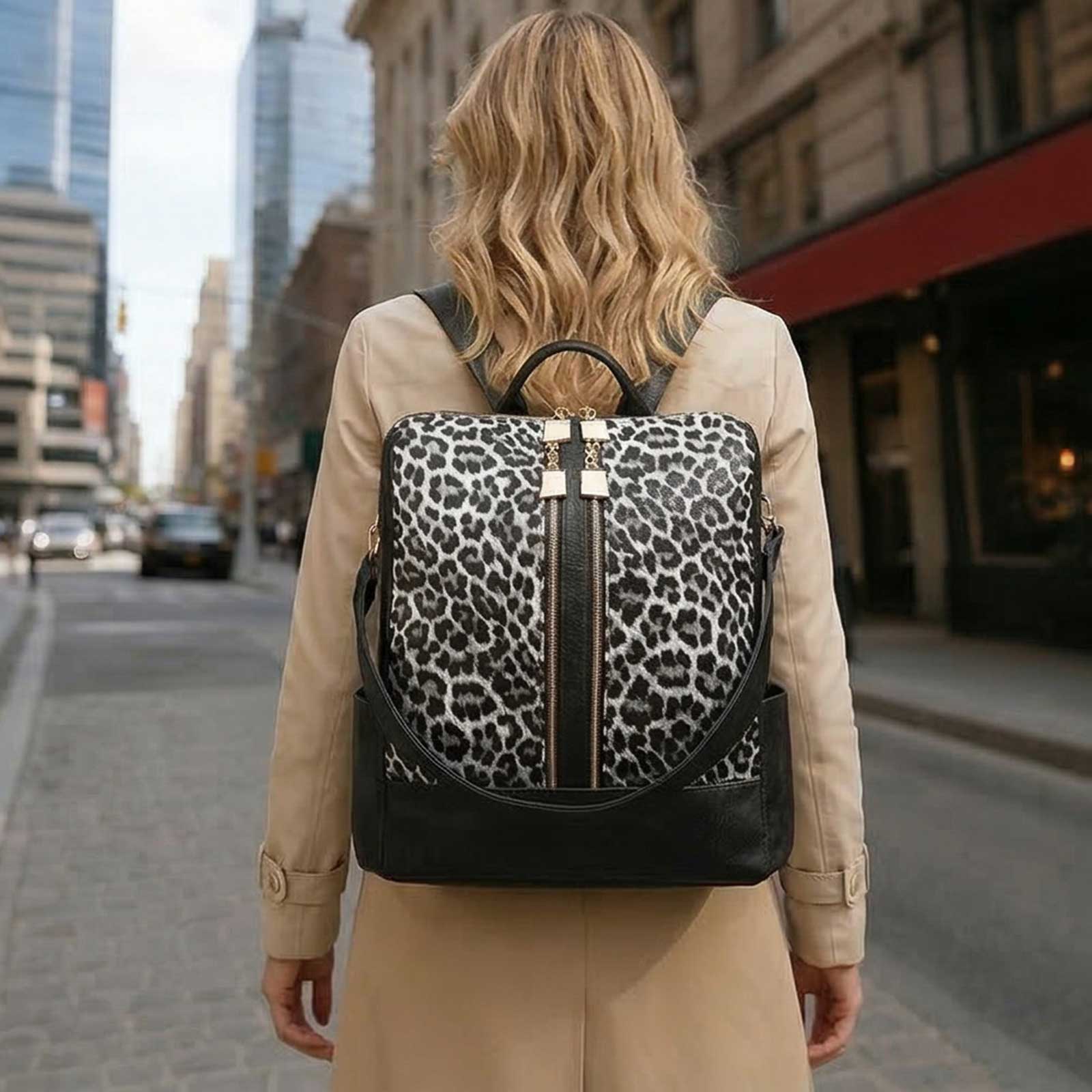 Женский рюкзак-сумка с леопард – обзор и цена Leather Work Womens Backpack